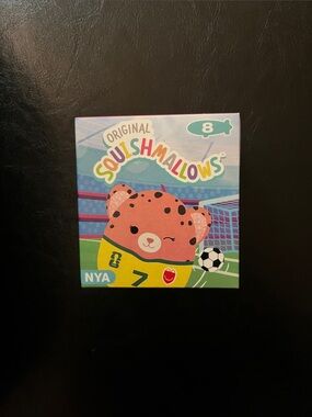 Squishmallows NYA Soccer Plush Box - Pink, Yellow & Blue Artwork